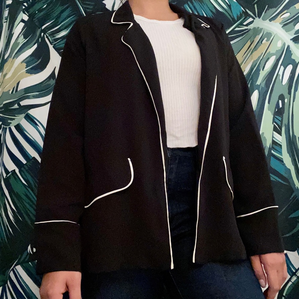 Lush Black Casual Blazer